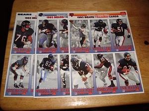 imperforate Chicago BEARS 1993 FLEER GAMEDAY 18 card set JIM HARBAUGH mint FB - Picture 1 of 7