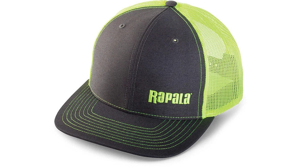 Rapala Trucker Hat-Charcoal/Neon Yellow Mesh - Image 1 of 1