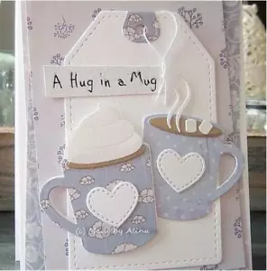 DIY Embossing Metal Cutting Dies Love Heart Coffee Tea Cup Stencils Scrapbooking - Picture 1 of 7