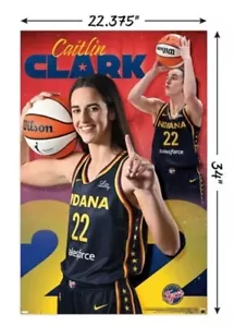 Caitlin Clark Indiana Fever Licensed 2024 WNBA 22.375" X 34" Poster NEW - Picture 1 of 5