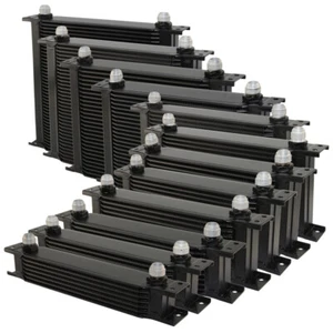 Universal Aluminium 7 9 10 13 15 16 19 22 Reihe Ölkühler 10AN Schwarz - Picture 1 of 18