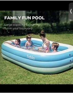 Sable Inflatable Swimming Pool. Brand New In Box! Free Shipping! 118 X 72 X 20! - Picture 1 of 4