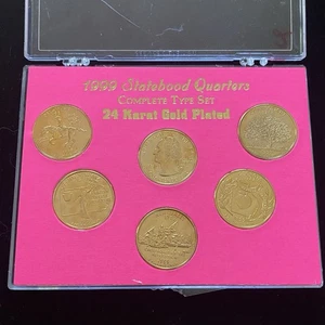 Rare! 1999 Statehood Quarters 24-Karat Gold Plated - USA - Picture 1 of 16