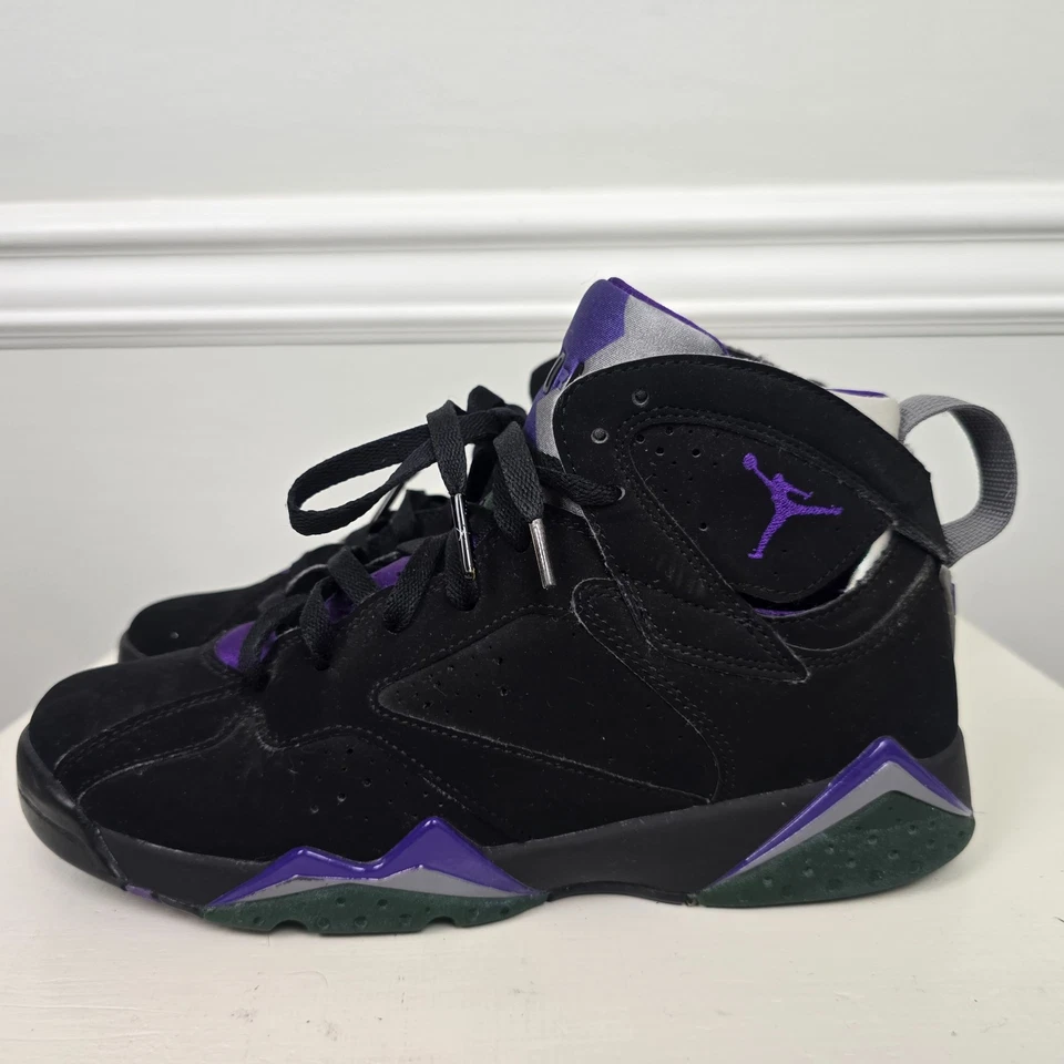 Nike Air Jordan 7 Retro Ray Allen PE GC 304774-053 Black Purple Size 7Y Youth GS - Image 1 of 4