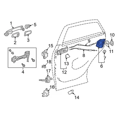 For Lexus ES300h 2016-2018 Lexus 690400C050 Front Left Door Latch Assembly - Image 1 of 4