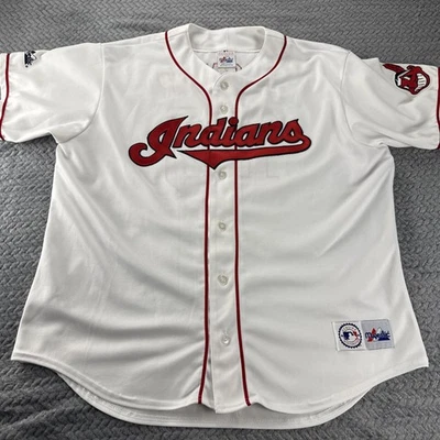 Camiseta deportiva de colección Roberto Alomar #12 Cleveland Indians Majestic MLB XL cosida réplica EE. UU. Foto 1 de 4