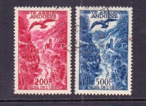 ANDORRA (FR) 1955-7 200f y 500f AIRS FINO USADO CAT 125€ - Imagen 1 de 2