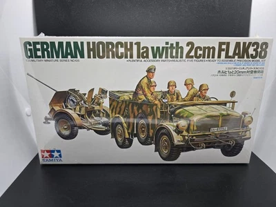TAMIYA 35105 German Horch 1a with 2cm Flak 38 Model Kit New Factory Sealed  - Image 1 of 4