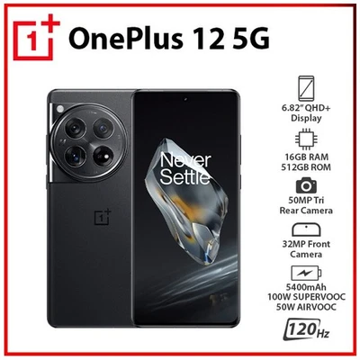 (New) OnePlus 12 5G 16GB+512GB BLACK Dual SIM Global Ver. Android Mobile Phone - Bild 1 von 4