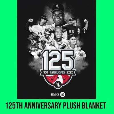 Manta de felpa Chicago White Sox 125 aniversario SGA desde el día de apertura 27/03/25 Foto 1 de 2