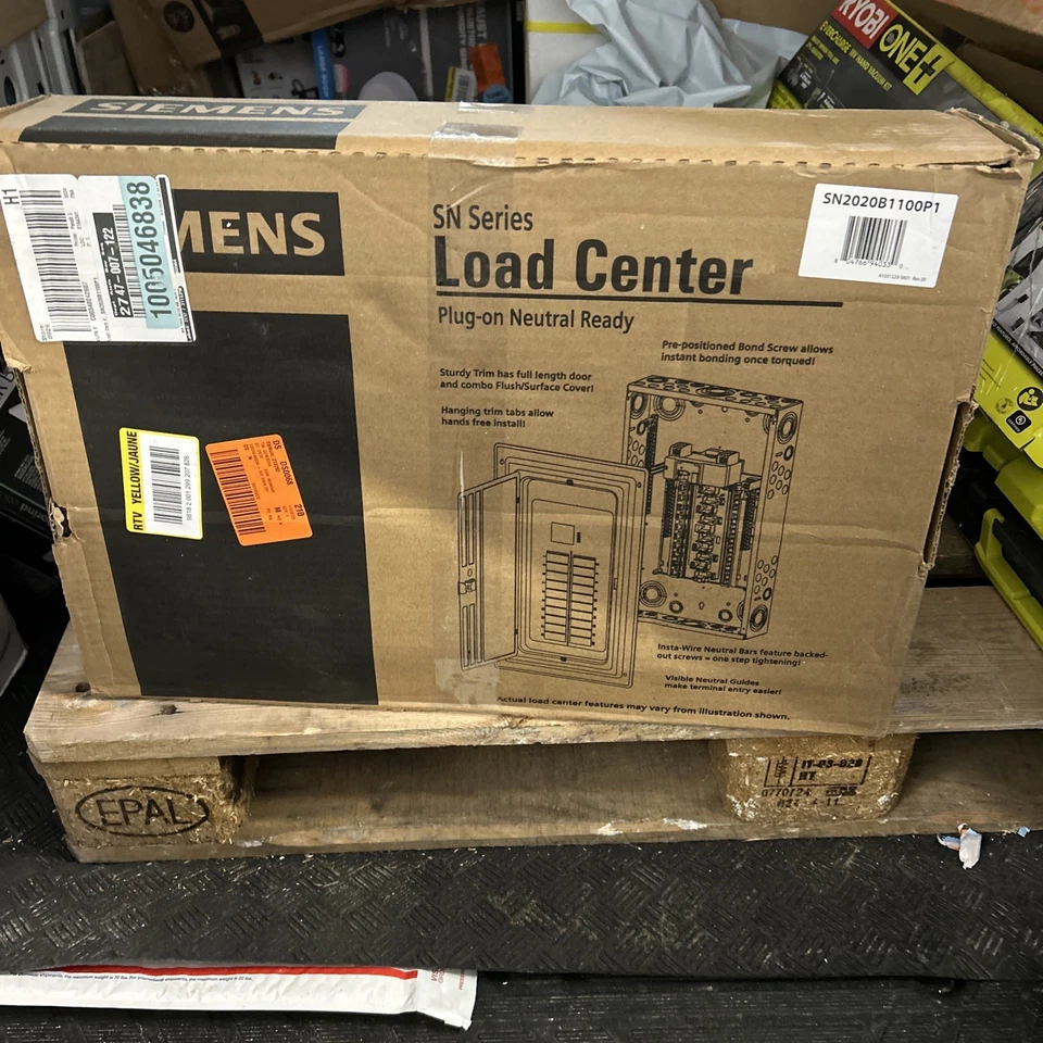 Siemens SN2020B1100P1 100 Amp 20 Espacio 20 Circuitos Interior Interruptor Principal Centro de Carga Foto 1 de 1