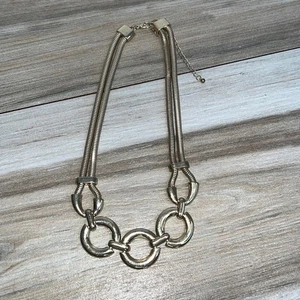 Circle O’s Gold Tone Chain Necklace With Extender - Picture 1 of 8