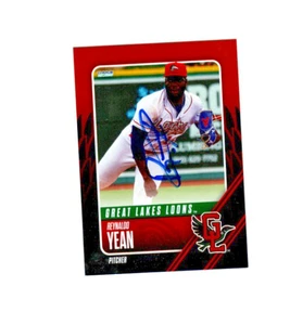 Reynaldo Yean 2025 Great Lakes Loons signed autograph baseball card b - Picture 1 of 2