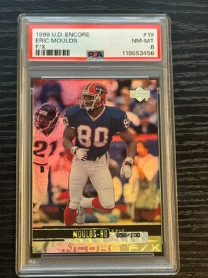 1999 UD Encore F/X #19 Eric Moulds /100 PSA NM-MT 8 (pop:1, higher:0) - Image 1 of 2