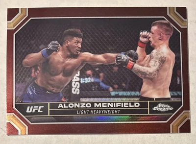 2024 topps chrome alonzo menifield #168 UFC Magenta refractor - Image 1 of 2
