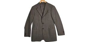Armani Collezioni Herren 40R Wolle Hahnentritt Blazer Braun Hellbraun Einreiher - Bild 1 von 12