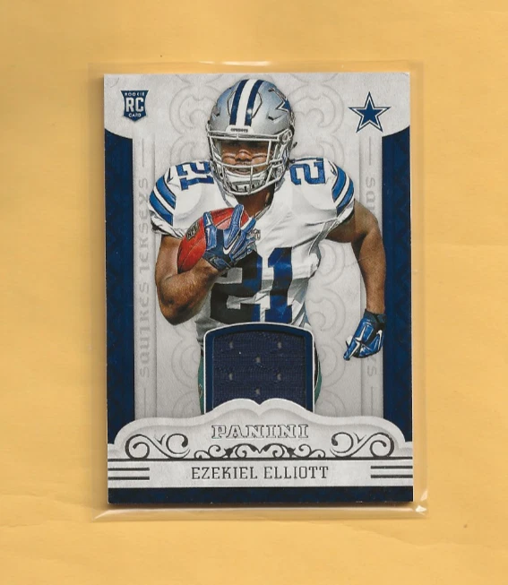 2016 Panini Squires Football #4 Ezekiel Elliot JERSEY RC Rookie COWBOYS - Image 1 of 1