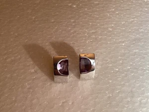 Movado Sterling Silver 925 Amethyst Pierced Earrings - Picture 1 of 6