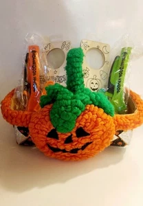 Set (2) 3-teiliges "Fun World's" Kürbis Schnitzwerkzeug in einem Halloween Korb - Bild 1 von 9