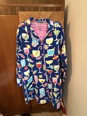 Camisola de flanela Nick & Nora "Holiday Cocktails" S Natal de Ano Novo  - Imagem 1 de 4