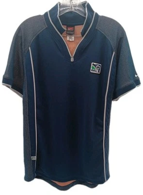 Camiseta polo de fútbol vintage del equipo Nike MLS juvenil grande (hombres pequeños) azul marino Foto 1 de 4