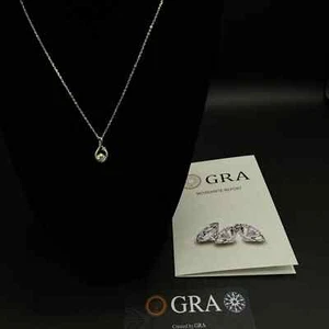 Moissanite Necklace GRA Certified D/VVS15MM USA SELLER - Picture 1 of 3