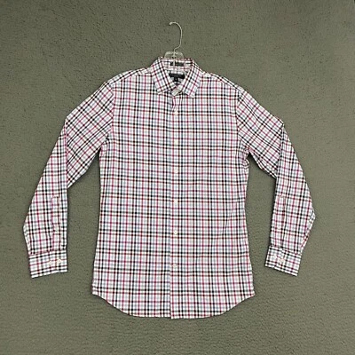 Banana Republic Grant Fit Shirt Mens Small Multicolor Plaid Non Iron Long Sleeve - Image 1 of 4