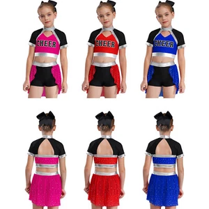 Girls Uniform School Show Outfit Fancy Sets Cutout Tops Cosplay Cheer Leader - Picture 1 of 47
