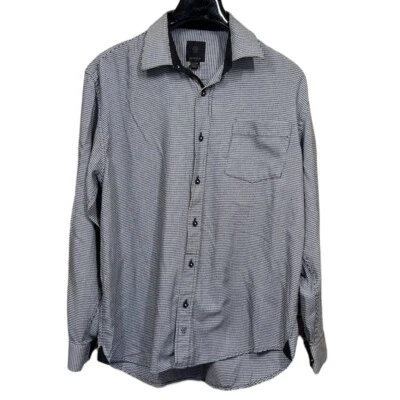 Camisa de hombre F/X Fusion manga larga negra blanca con cuello abotonado talla grande Foto 1 de 4