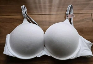 NWT Victoria's Secret bombshell add 2 cups T-Shirt padded bra White 36B push up - Picture 1 of 5