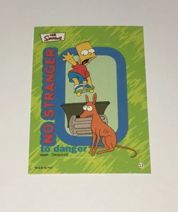 Topps 2002 Simpson Card Sticker #13 Bart Santa’s Little Helper - Picture 1 of 2
