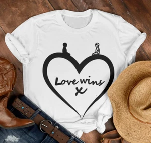 Love Wins Charlie Inspired T shirt  Ladies Unisex tee. Be Kind choose love tee - Picture 1 of 1