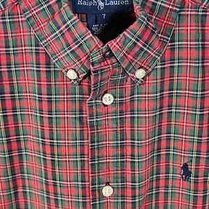 Ralph Lauren Polo Boys Sz. 7 Classic Plaid Button Up Long Sleeve Shirt. - Picture 1 of 10