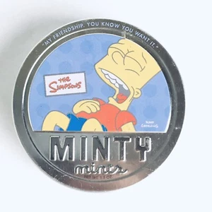 BRAND NEW RARE BART THE SIMPSONS MINTY MINTS TIN CONTAINER 2003 VTG NICE 3” OOP - Picture 1 of 3