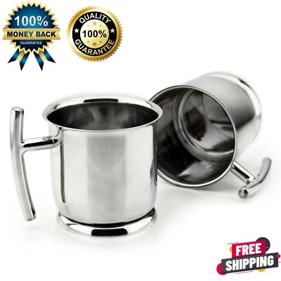 HARYALI LONDON Unisex Medical Grade Stainless Steel Shaving Mug Perfect for Mens Baber Shave