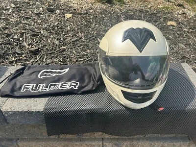 Casco de motocicleta modular abatible Fulmer Vega Summit XPV beige usado mediano Foto 1 de 4