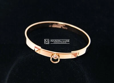 New Hermes 50%OFF ROSE GOLD CDC ST Bangle Bracelet Collier De Chien Kelly Cuff - Image 1 of 2