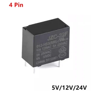 HF32F-JZC-32F- 5/12/24-HS3 4 Pin Relay Miniature Coil 5V 12V 24V 250VAC 10A - Picture 1 of 3