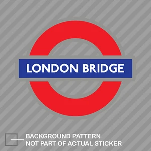 London Bridge Tube Sign Roundel Sticker Decal Vinyl gray outline underground - Picture 1 of 1