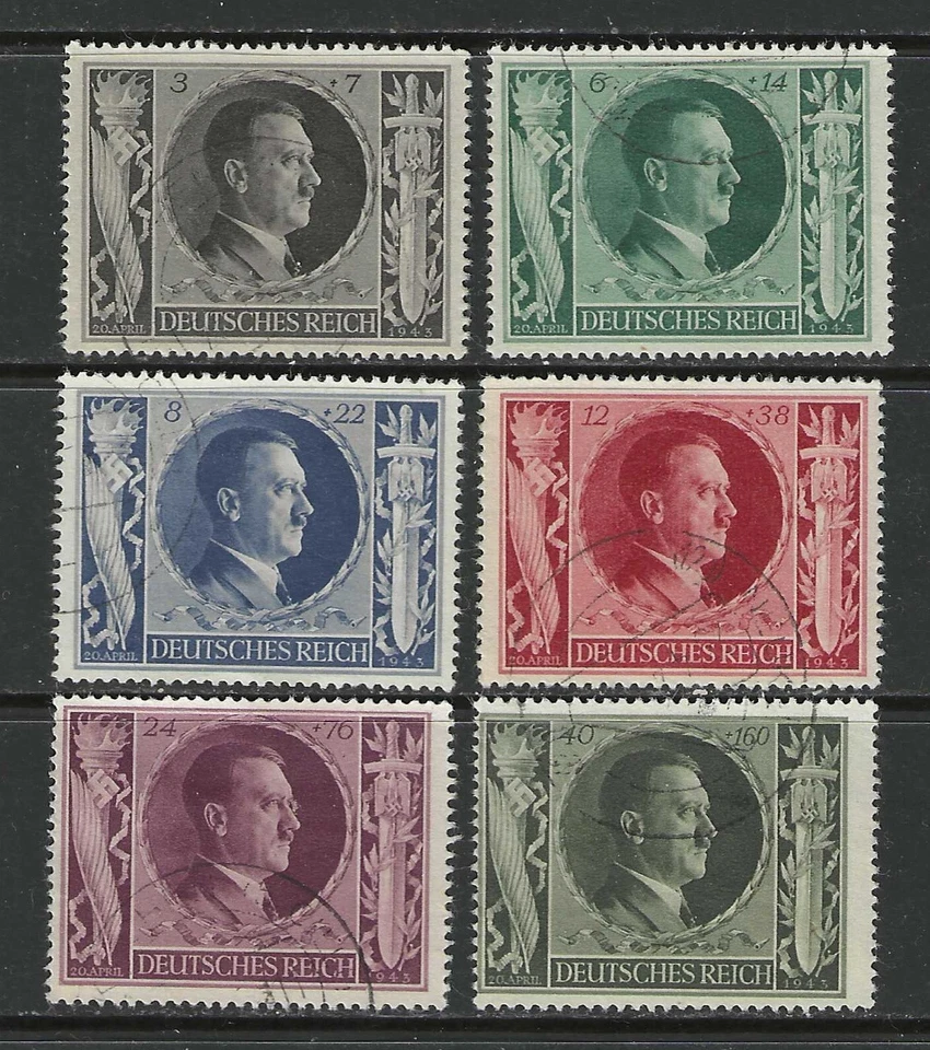 GERMANY 1943 Third Reich Hitler Birthday semi postal set used  $ 19.00 - Image 1 of 1