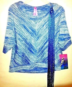 STAR RIDE-Girls Size "5/6" BLUE/Glitter Blouse/Top Very Cute SPECIAL Bargain - Picture 1 of 2