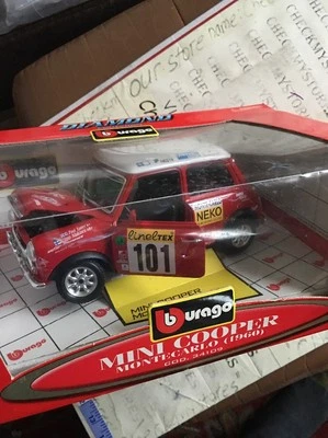  B Burago 1960 MINI COOPER MONTE CARLO COD34109 Diecast Scale 1/16 MADE IN ITALY - Image 1 of 4