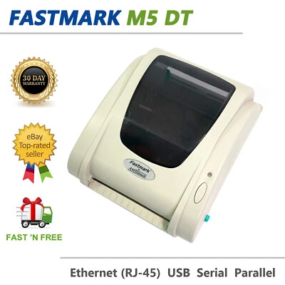 Fastmark M5 DT Series DT027-70 Direct Thermal Printer 300 dpi LAN USB no Adapter - Image 1 of 4