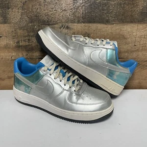 Nike Air Force 1 Prm Q Metallic Silver Blue - Women's 8.5 / Men’s 7 - 704517-001 - Picture 1 of 7