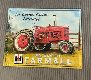 VTG-FARMALL Tractor SIGN FARM International Harvester 16x12.5 Tin Metal Sign