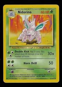 1999 Pokemon Unlimited 37 Nidorino - Foto 1 di 2