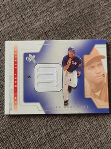 ALEX RODRIGUEZ 2002 Fleer EX Behind The Numbers Game Worn Jersey Rangers - Picture 1 of 2