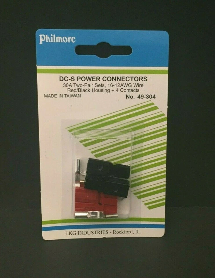 1x Philmore 49-304 DC-S Power Connectors Red And Black Housings & Contacts - Image 1 of 1