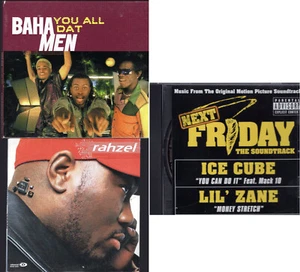 Lot of 3 RAP CDs/EPs-Baha Men,Rahzel,"Next Friday" soundtrack Ice Cube Lil' Zane - Picture 1 of 2