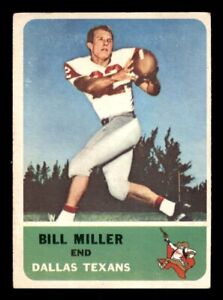 1962 Fleer Football #28 Vill Miller VG/EX